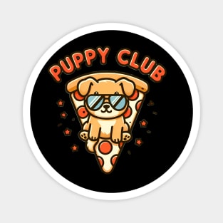 Funny Pizza Cute Puppy Dog Lover Magnet